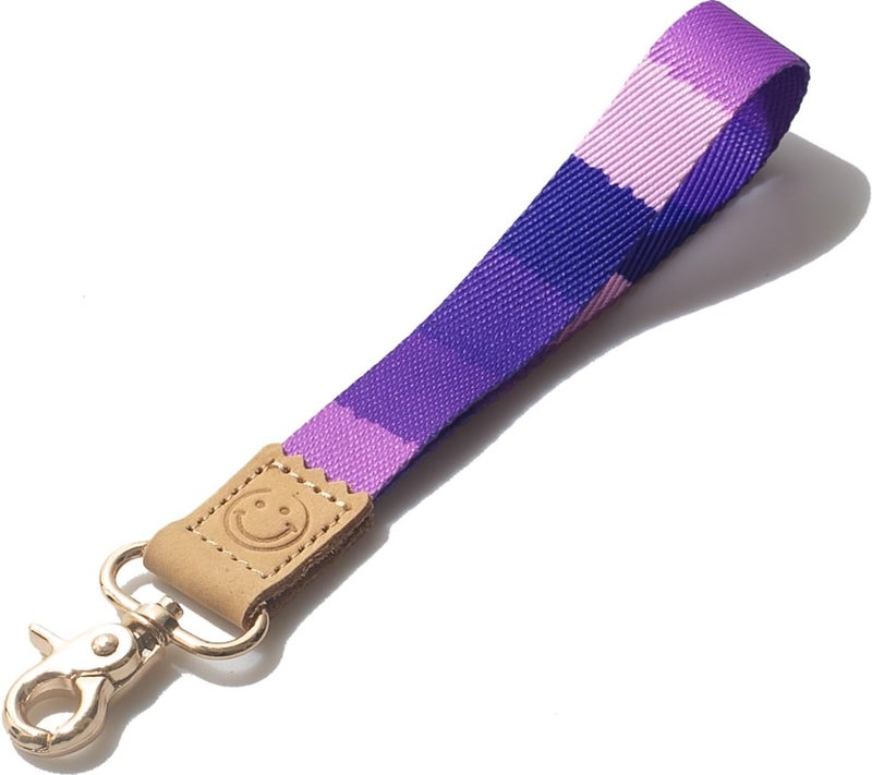 DQL Grapes purple wrist lanyard for keys cute wristlet keychain for car keys women, hand wrist strap, short key lanyard (Grapes) - Image 1